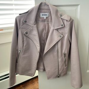 BB Dakota blush faux leather jacket